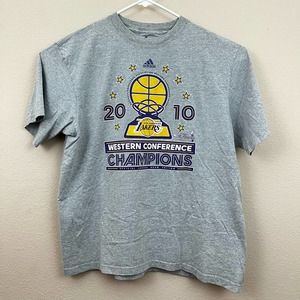 Adidas Men's Size XL Gray 2010 Wester Conference Champions T Shirt